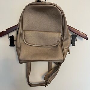Tan gold mini Backpack